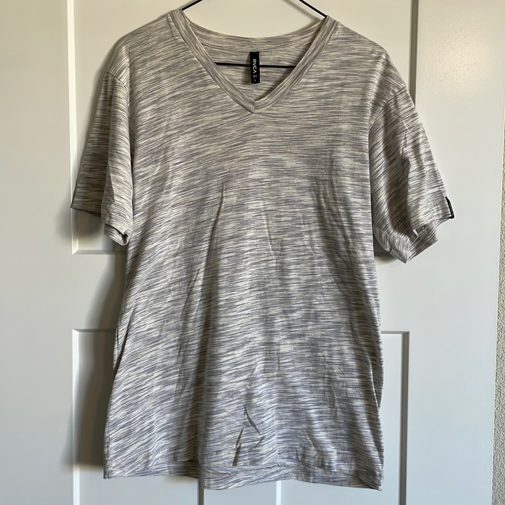 RVCA Multi-Colored Men's V-Neck T-Shirt - Large